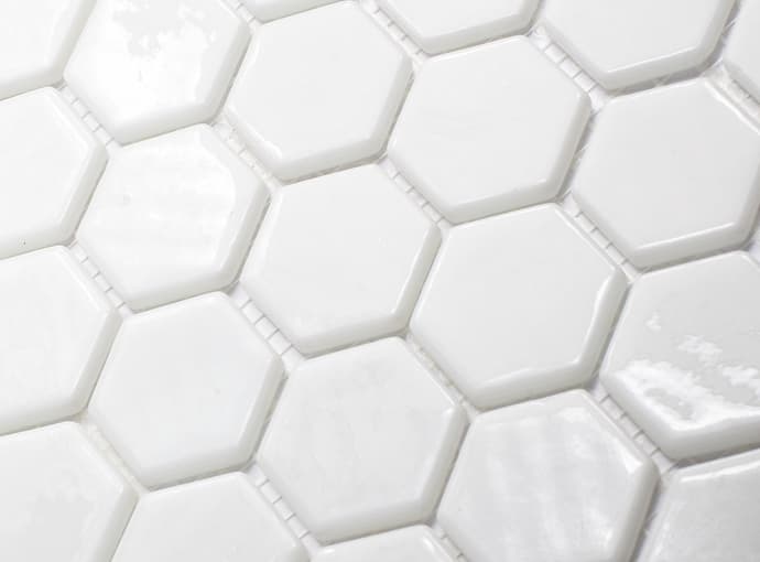 100 мозаика стеклянная на сетке чип 35x35 Hexagon 317х307/4 Vidrepur