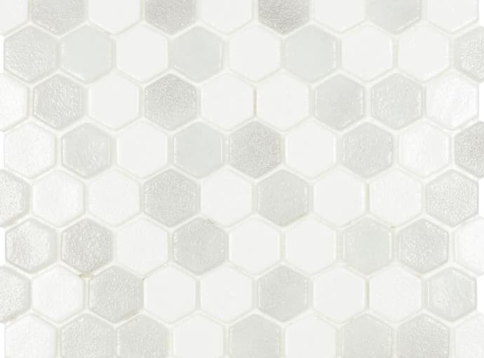100/514 мозаика стеклянная для пола на сетке чип 35x35 Hexagon 317х307/4 Vidrepur