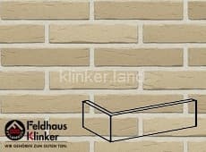 692 sintra crema клинкерная плитка угловая (W692DF17) 240х115х52/17 Feldhaus Klinker