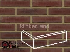 664 sintra cerasi aubergine клинкерная плитка угловая (W664DF17) 240х115х52/17 Feldhaus Klinker